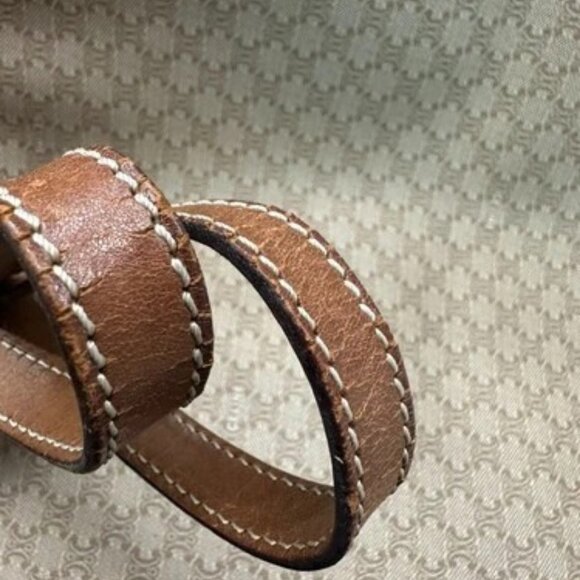 CELINE Logo Macadam Shoulder Tote Bag PVC Canvas Leather Begie Italy 66CA530 - Picture 8 of 15